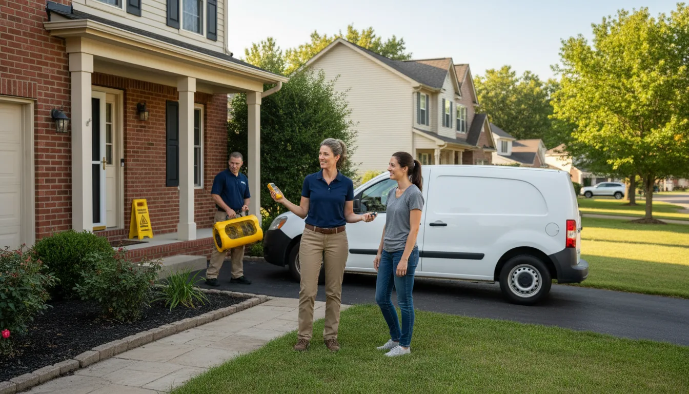 Water restoration image for Dehumidification And Cleanup Services in Poteau, OK